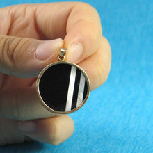 Load image into Gallery viewer, 14k Yellow Gold Black Onyx &amp; Mother of Pearl Pendant
