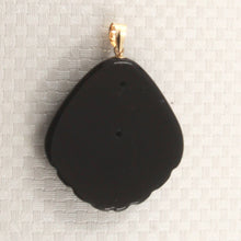 Load image into Gallery viewer, 14k Solid Yellow Gold Black Onyx Shell Pendant Necklace