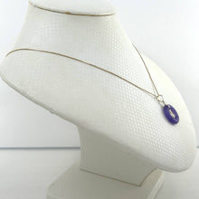 Load image into Gallery viewer, 14kt Solid Yellow Gold Blessing Donut Purple Jade Pendant Necklace
