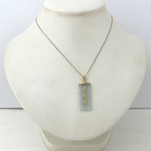 Load image into Gallery viewer, 14k Yellow Gold Celadon Green Jade Good Fortune Pendant