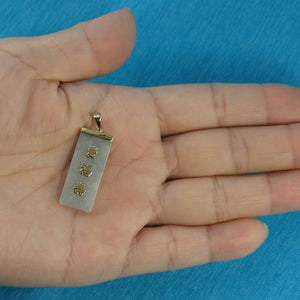 14k Yellow Gold Celadon Green Jade Good Fortune Pendant