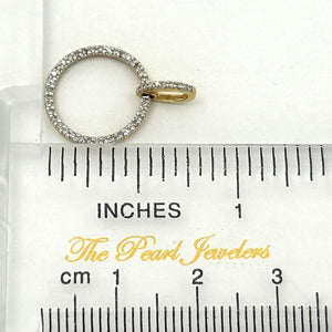 14k Yellow Gold Circle 46 Diamond Pendant