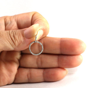 14k Yellow Gold Circle 46 Diamond Pendant