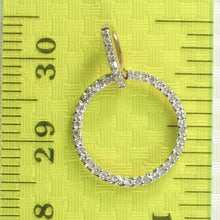 Load image into Gallery viewer, 14k Yellow Gold Circle 46 Diamond Pendant