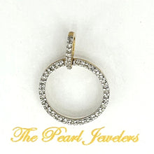Load image into Gallery viewer, 14k Yellow Gold Circle 46 Diamond Pendant