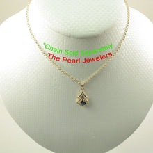 Load image into Gallery viewer, 14k Yellow Gold Diamond &amp; Pear Cut Natural Blue Sapphire Pendant