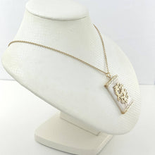 Load image into Gallery viewer, 14k Yellow Gold Dragon &amp; Greek Key White Mother of Pearl Pendant
