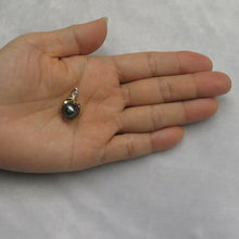 Load image into Gallery viewer, 14k Yellow Gold Feather Black Tahitian Pearl &amp; Diamond Pendant