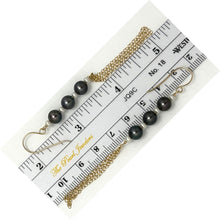 Load image into Gallery viewer, 14k Gold Filled Hook Earrings – Black Pearl Dangle