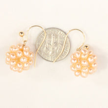 Load image into Gallery viewer, 14K Yellow Gold Fish Hook Pink Pearl Ball Earrings (13mm)