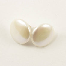 Load image into Gallery viewer, 14K Yellow Gold Extra Large Coin Pearl Stud Earrings