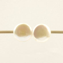 Load image into Gallery viewer, 14K Yellow Gold Extra Large Coin Pearl Stud Earrings