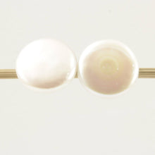 Load image into Gallery viewer, 14K Yellow Gold Large White Coin Pearl Stud Earrings