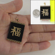Load image into Gallery viewer, Good Luck Black Onyx Pendant 14k Yellow Gold