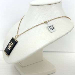 Good Luck Black Onyx Pendant 14k Yellow Gold