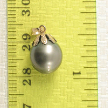 Load image into Gallery viewer, 14k Yellow Gold Gray Tahitian Pearl Pendant