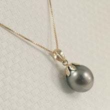 Load image into Gallery viewer, 14k Yellow Gold Gray Tahitian Pearl Pendant