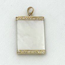 Load image into Gallery viewer, 14k Yellow Gold Greek Key MOP Board Pendant Necklace
