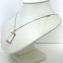 Load image into Gallery viewer, 14k Yellow Gold Greek Key MOP Board Pendant Necklace
