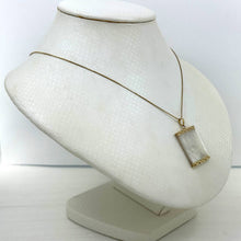 Load image into Gallery viewer, 14k Yellow Gold Greek Key MOP Board Pendant Necklace