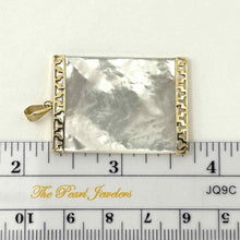 Load image into Gallery viewer, 14k Yellow Gold Greek Key Mother of Pearl Board Pendant Necklace