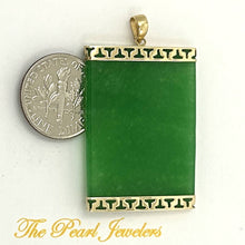 Load image into Gallery viewer, 14k Yellow Gold Green Jade Board Pendant
