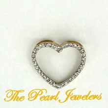 Load image into Gallery viewer, 14k Yellow Gold Heart Diamond Cross Pendant