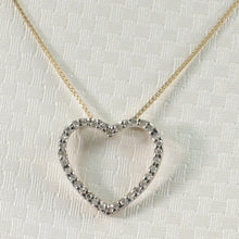 Load image into Gallery viewer, 14k Yellow Gold Heart Diamond Cross Pendant