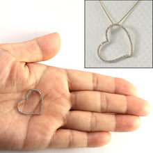 Load image into Gallery viewer, 14k Yellow Gold Heart Diamond Pendant Necklace (58 Stones)
