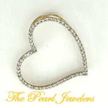Load image into Gallery viewer, 14k Yellow Gold Heart Diamond Pendant Necklace (58 Stones)