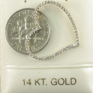14k Yellow Gold Heart Diamond Pendant Necklace (58 Stones)