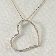 Load image into Gallery viewer, 14k Yellow Gold Heart Diamond Pendant Necklace (58 Stones)