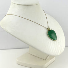 Load image into Gallery viewer, 14k Yellow Solid Gold Heart in Love &amp; Hearts Peridot Jade Pendant Necklace