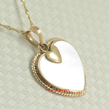 Load image into Gallery viewer, 14k Yellow Gold Heart Love Mother of Pearl Pendant