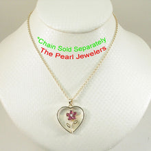 Load image into Gallery viewer, 14k Yellow Gold Heart Ruby &amp; Diamond Pendant