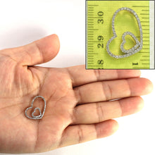 Load image into Gallery viewer, 14k Yellow Gold Heart in Heart Diamond Pendant Necklace