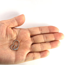 Load image into Gallery viewer, 14k Yellow Gold Heart in Heart Diamond Pendant Necklace