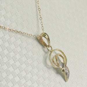 14k Yellow Gold Initial P Pendant with Diamonds
