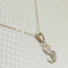 Load image into Gallery viewer, 14k Yellow Gold Initial S Pendant with Diamonds