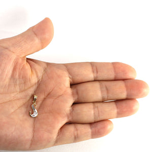 14k Yellow Gold Initial S Pendant with Diamonds