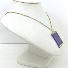 Load image into Gallery viewer, 14k Yellow Gold Lavender Jade Board Pendant