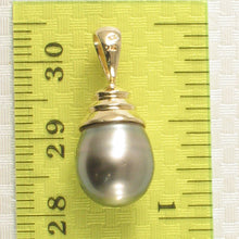 Load image into Gallery viewer, 14k Yellow Gold Ocean-Green Tahitian Pearl Pendant