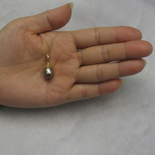 Load image into Gallery viewer, 14k Yellow Gold Ocean-Green Tahitian Pearl Pendant