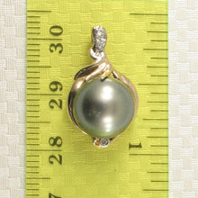 Load image into Gallery viewer, 14k Yellow Gold Octopus Black Tahitian Pearl &amp; Diamond Pendant