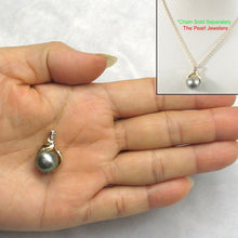Load image into Gallery viewer, 14k Yellow Gold Octopus Black Tahitian Pearl &amp; Diamond Pendant