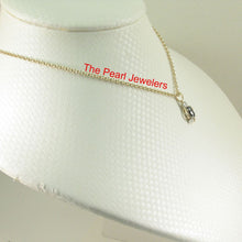 Load image into Gallery viewer, 14k Yellow Gold Oval Sapphire &amp; Diamond Pendant