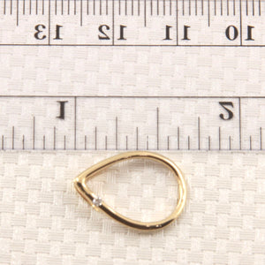14k Yellow Gold Raindrop Diamond Pendant