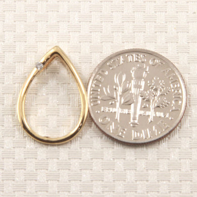 14k Yellow Gold Raindrop Diamond Pendant