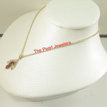 Load image into Gallery viewer, 14k Yellow Gold Ruby &amp; Diamond Pendant – Unique Design