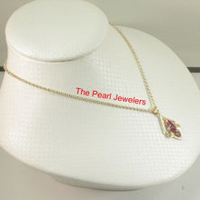 Load image into Gallery viewer, 14k Yellow Gold Ruby &amp; Diamond Pendant – Unique Design